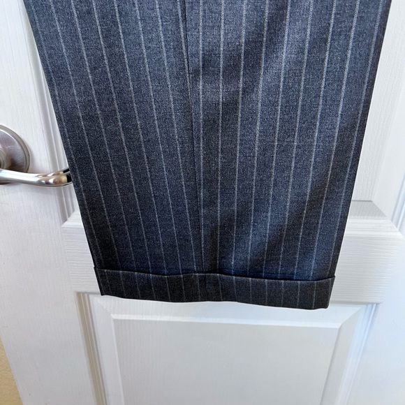 Brooks Bothers X Loro Piana Pinstriped Gray Wool Suit Size 44 X 38 - Picture 4 of 16